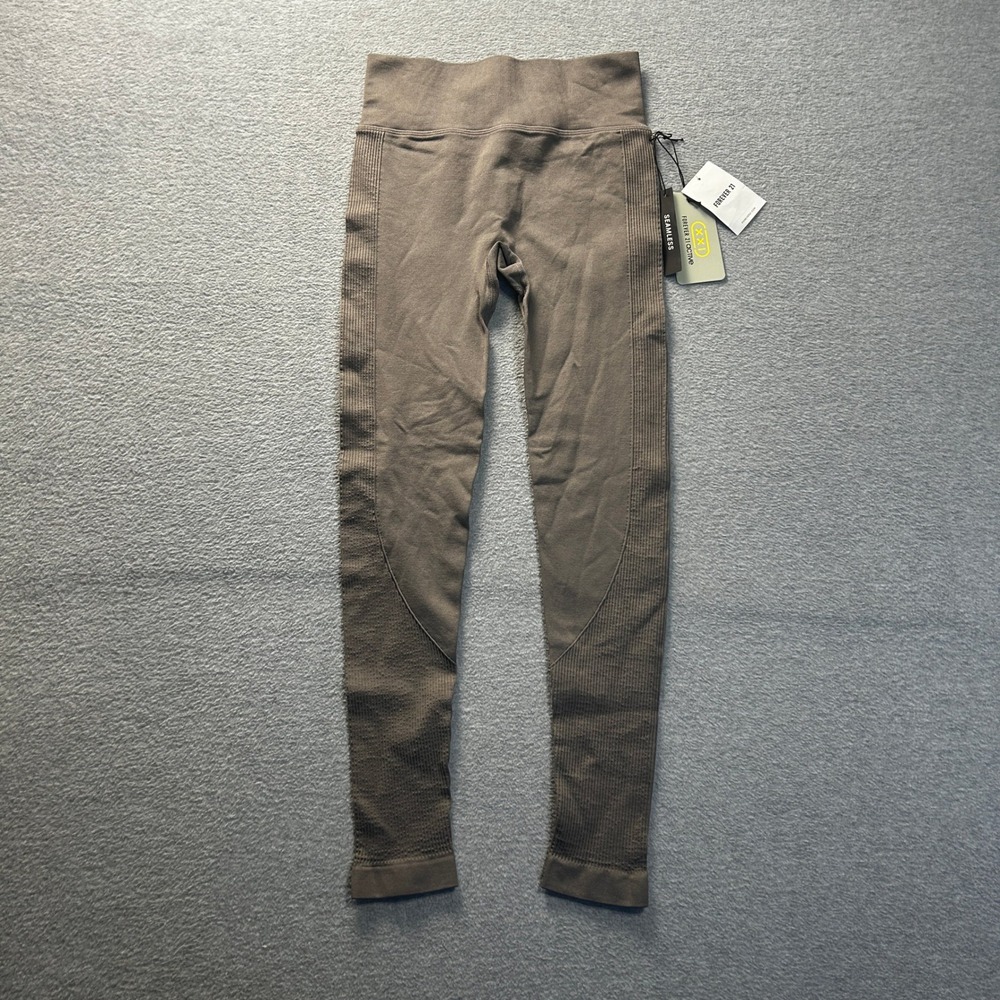 Forever 21 Leggings  Womens Small Taupe Ribbed Seamless High Rise NWT